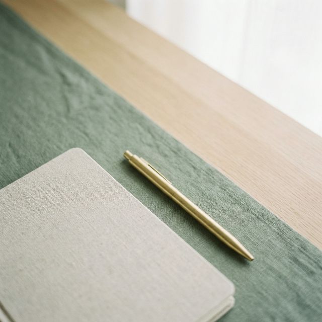 Calm, organized workspace